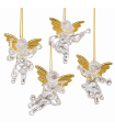 Zestaw 4 ozdób choinkowych / aniołki SHP  ANGEL