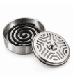Pojemnik na spirale i kadzidła SHP CAPPY srebrny metalowy 14,5 cm